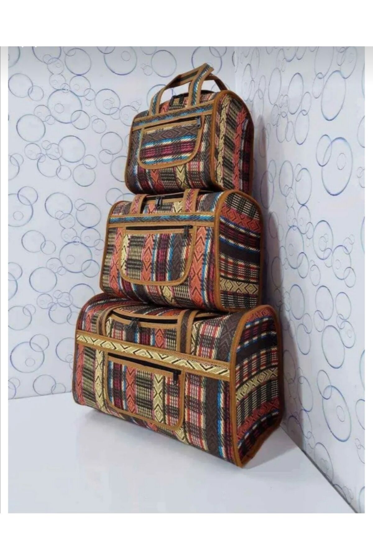 3 LÜ PİKNİK VE SEYAHAT ÇANTASI.