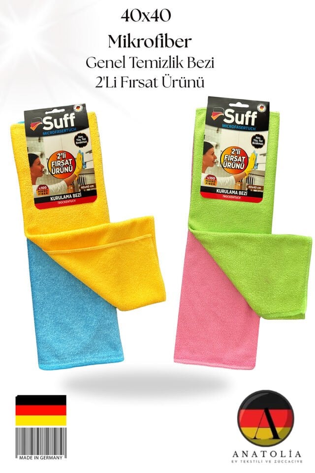 2'li Fırsat Ürünü Nilüfer Genel Temizlik Bezi 40*40 ( 1set 2li )