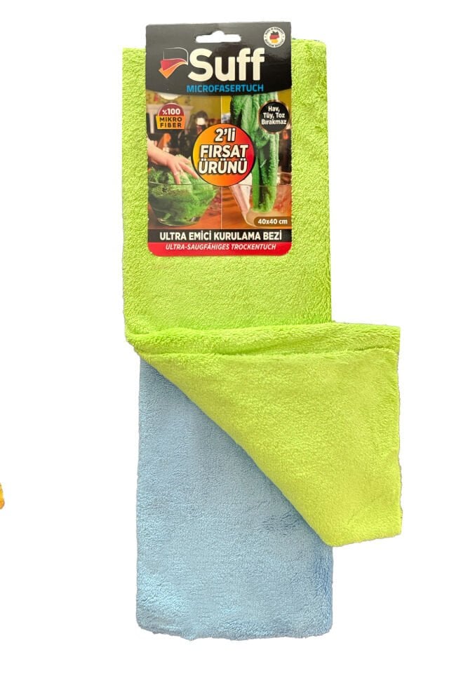 2'li Fırsat Ürünü Mikrofiber Kurulama Yüzey Bezi 40*40
