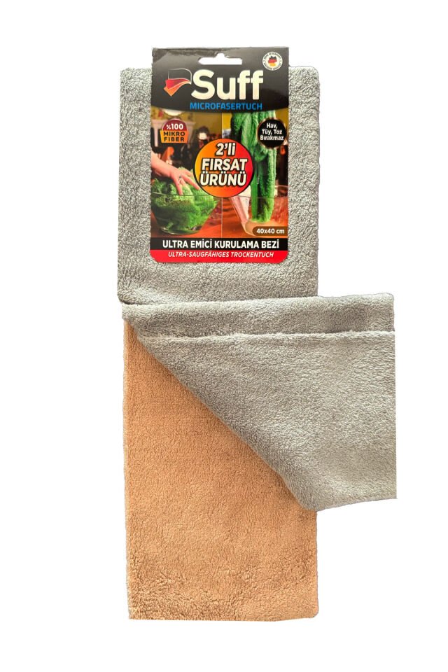 2'li Fırsat Ürünü Mikrofiber Kurulama Yüzey Bezi 40*40