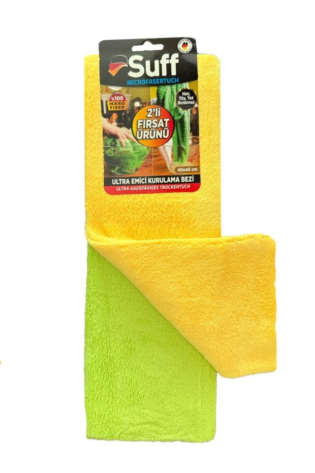2'li Fırsat Ürünü Mikrofiber Kurulama Yüzey Bezi 40*40