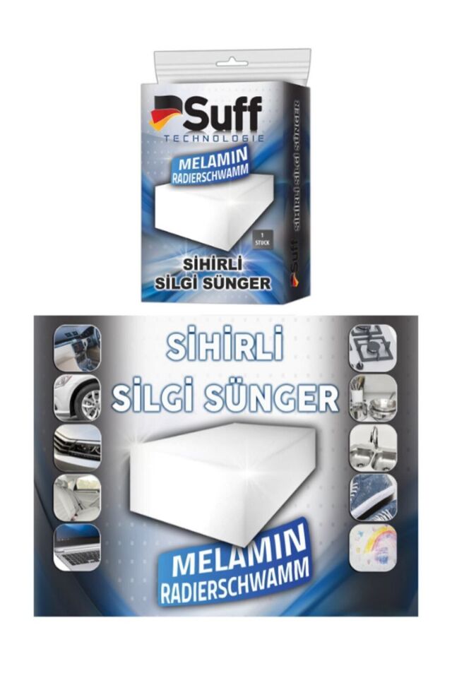(2 Adet) Tüm Yüzeyler İçin Sihirli Detay Süngeri Melamin Silgi Sünger Beyaz (Oto & Ev & Tekne)