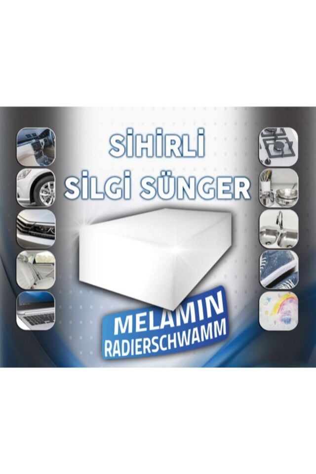 (15 Adet) Tüm Yüzeyler İçin Sihirli Detay Süngeri Melamin Silgi Sünger Beyaz (Oto & Ev & Tekne)