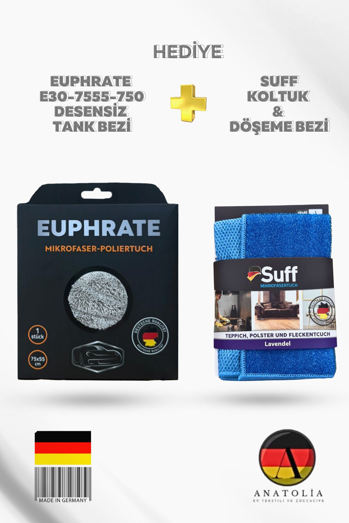 Alman Üretim Tank Bezi 75X55cm ( Mavi-Yeşil- Gri- Bej)+ Telli Bez ÜRÜN KODU: E30-7555-750 DESENSİZ