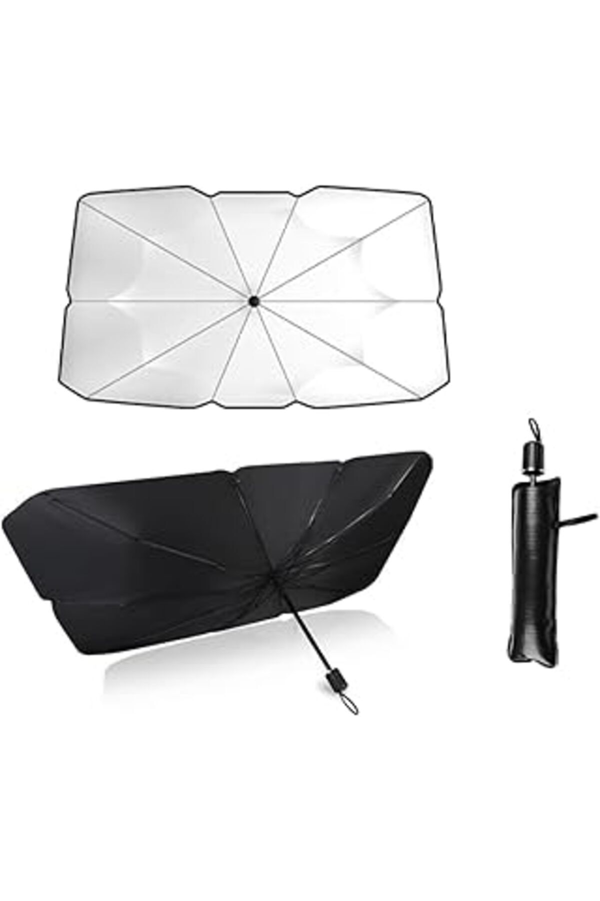 Jouis Araba Güneşlik İç Ön Cam, Katlanır Araba Güneşliği Şemsiyesi, Uv Işınlarının% 99,9'Unu Engell