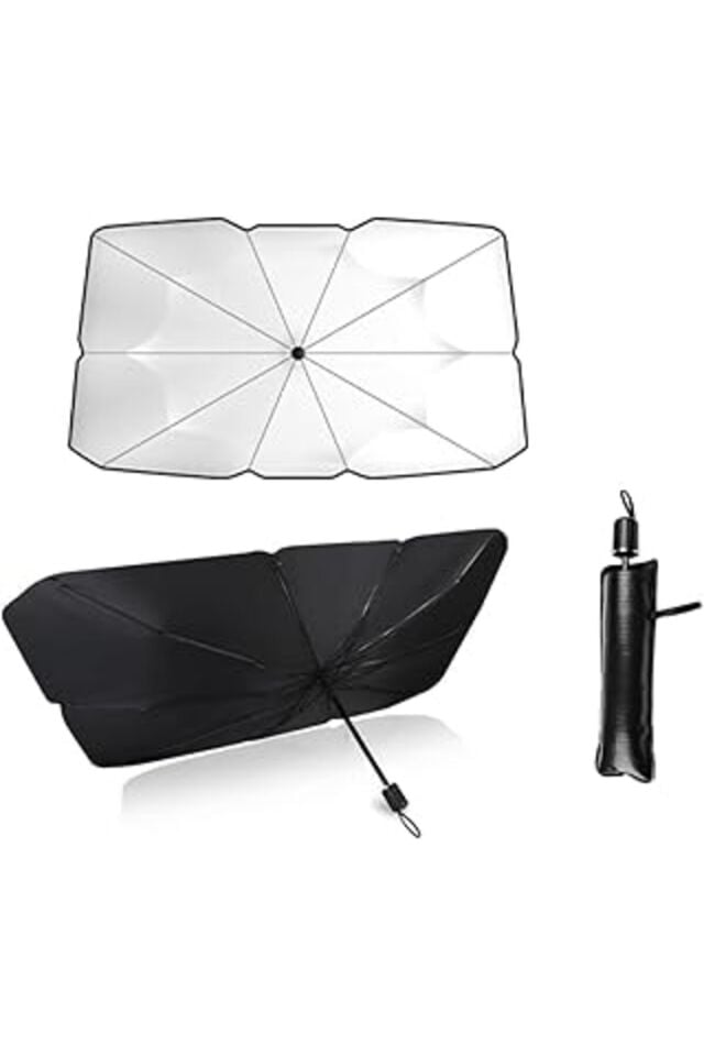 Jouis Araba Güneşlik İç Ön Cam, Katlanır Araba Güneşliği Şemsiyesi, Uv Işınlarının% 99,9'Unu Engell