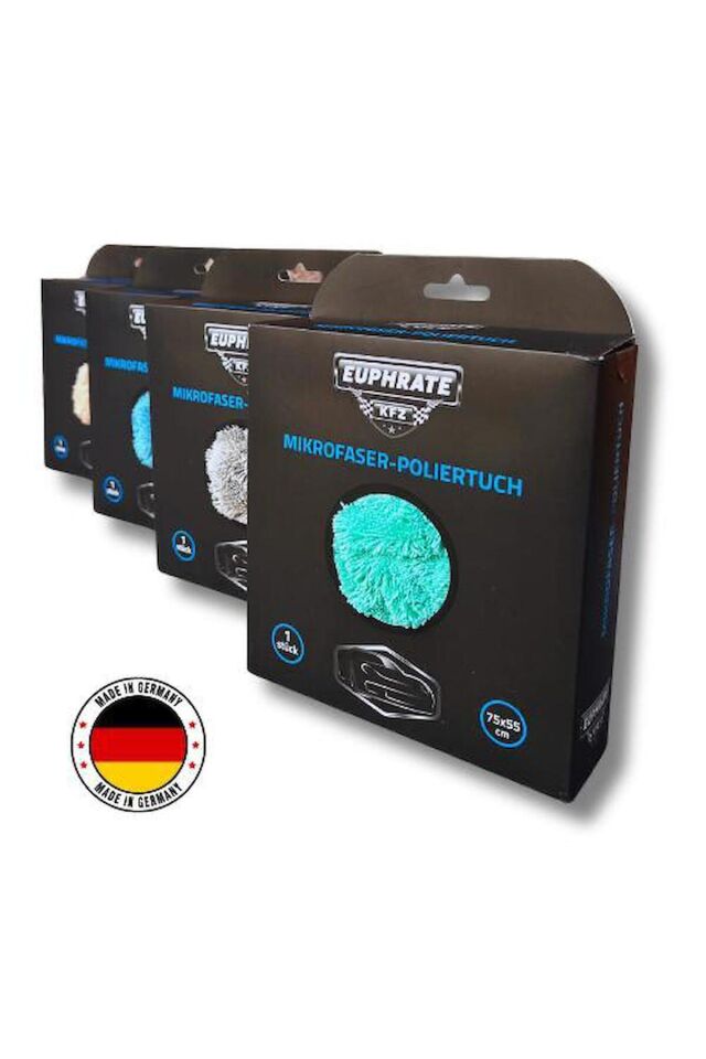 (4 Adet) Euphrate Mikrofiber Oto Kurulama ve Temizlik Alman Tank Bezi 75x55 cm. 750 GSM