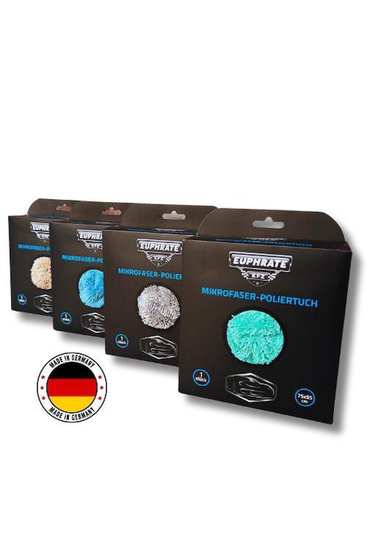 (4 Adet) Euphrate Mikrofiber Oto Kurulama ve Temizlik Alman Tank Bezi 75x55 cm. 750 GSM