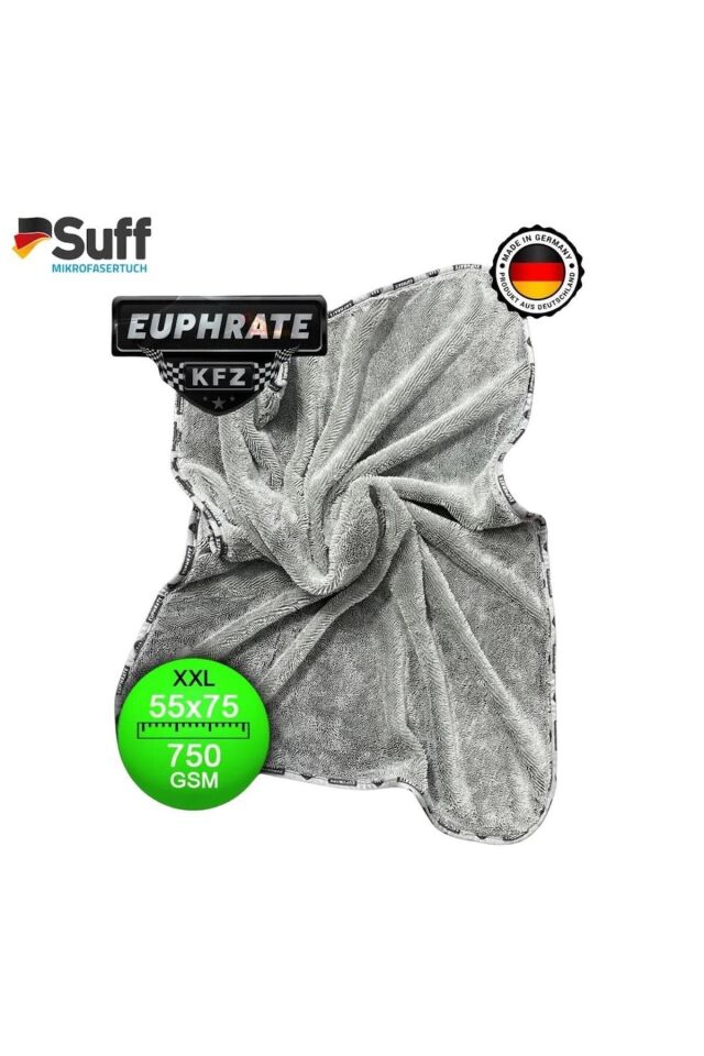 Mikrofiber Oto Kurulama ve Temizlik Alman Tank Bezi 75x55 cm. Renk: Gri 750 GSM