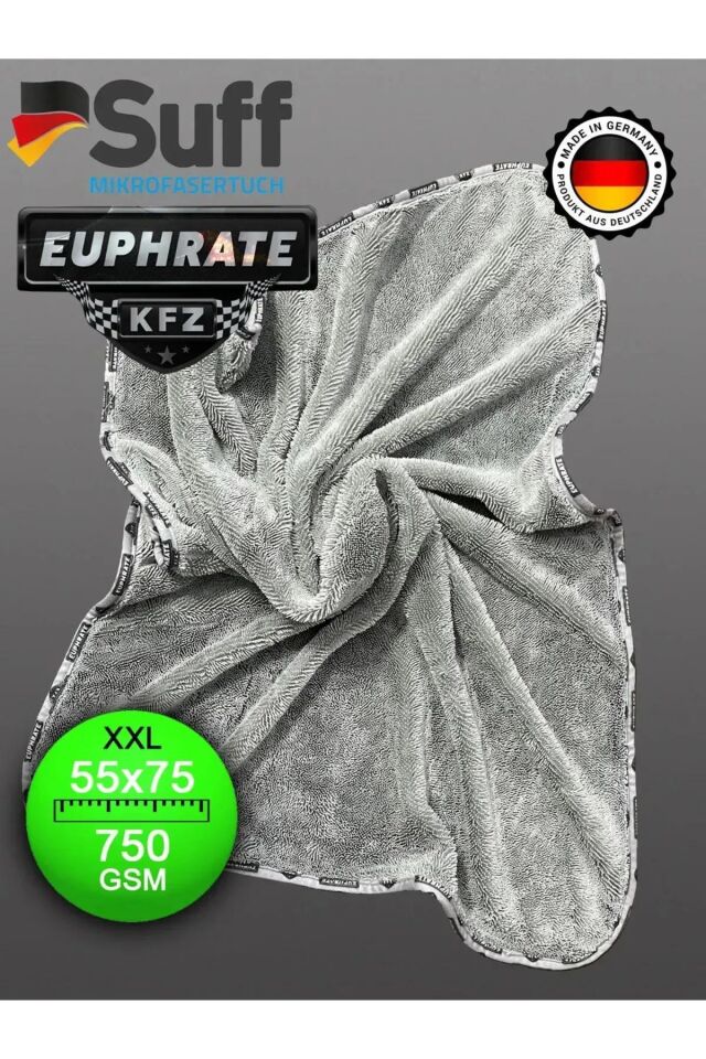 Mikrofiber Oto Kurulama ve Temizlik Alman Tank Bezi 75x55 cm. Renk: Gri 750 GSM