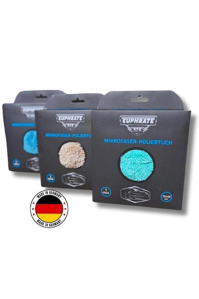 (3 Adet) Euphrate KFZ Mikrofiber Oto Kurulama ve Temizlik Alman Tank Bezi 75x55 cm. 750 GSM