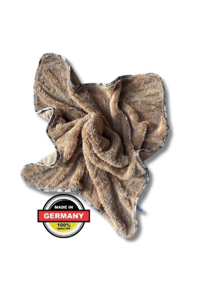Mikrofiber Oto Kurulama ve Temizlik Alman Tank Bezi 75x55 cm. Renk: Kahve 750 GSM