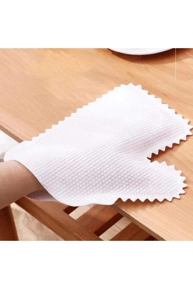 10'lu Çok Amaçlı Temizlik Eldiveni Paket Toz Alma Bezi Hassas Temizlik ve Hijyen Eldiveni Beyaz