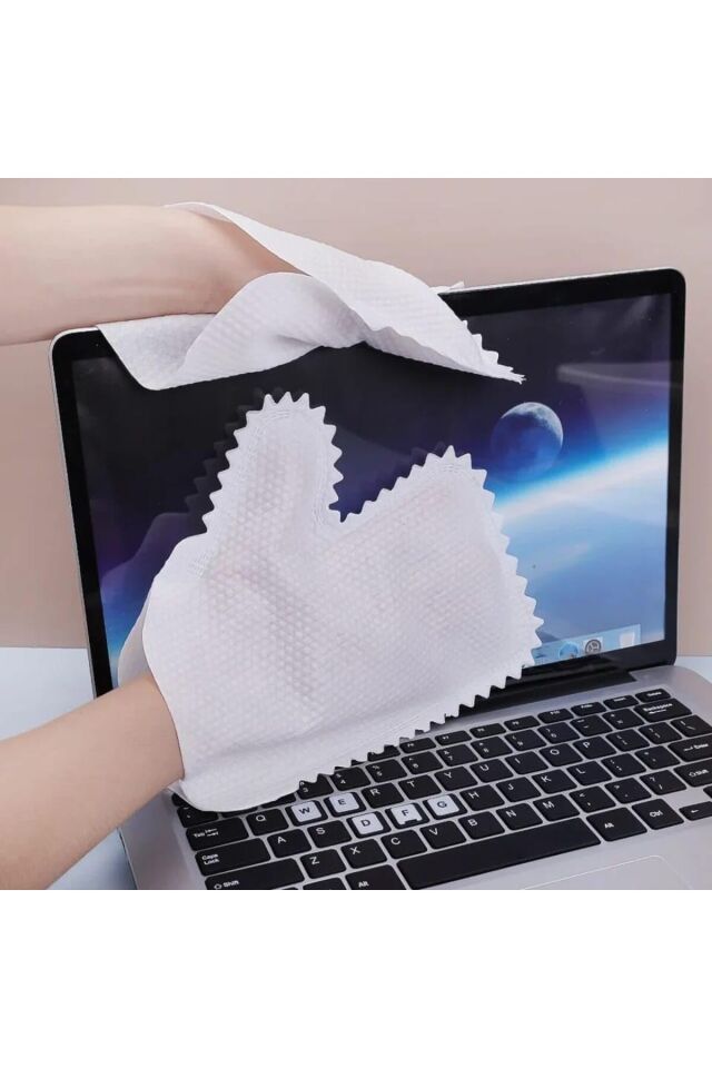 10'lu Çok Amaçlı Temizlik Eldiveni Paket Toz Alma Bezi Hassas Temizlik ve Hijyen Eldiveni Beyaz