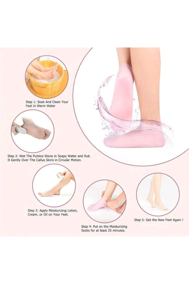 Silikon Çorab Ayak Bakım Nemlendirici Çorap Çatlak Önleyici Ölü Deri Atıcı Çorap Ayak Bakımı