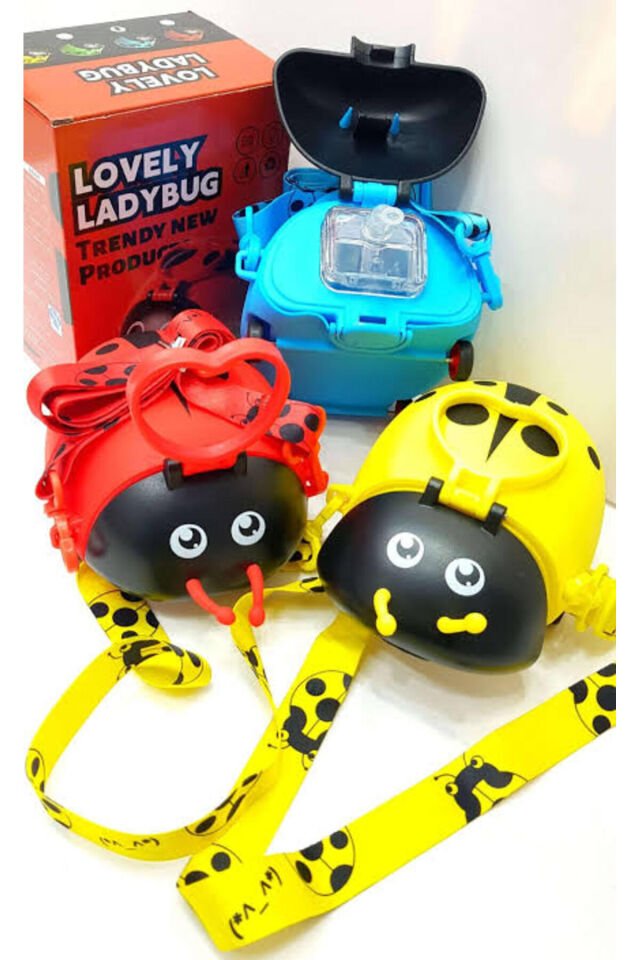 Uğur Böceği Su Matarası kırmızı