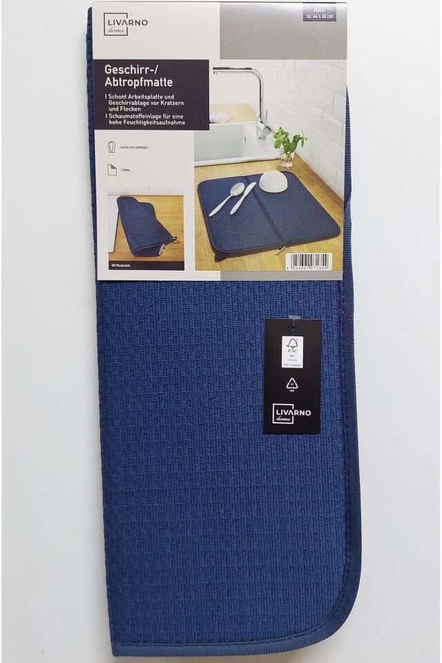 Bulaşık Matı ( 44 x 36 CM )  1 ADET Lacivert  36 x 46