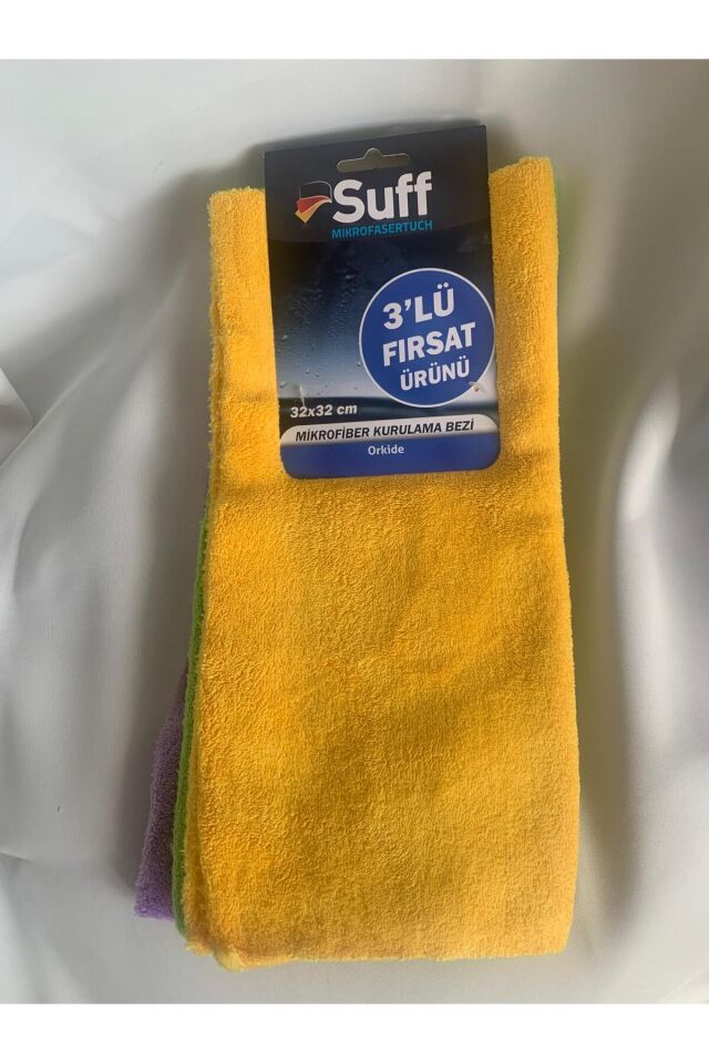ORKİDE 3'LÜ MİKROFİBER KURULAMA BEZİ (32 X 32 CM) 1Paket