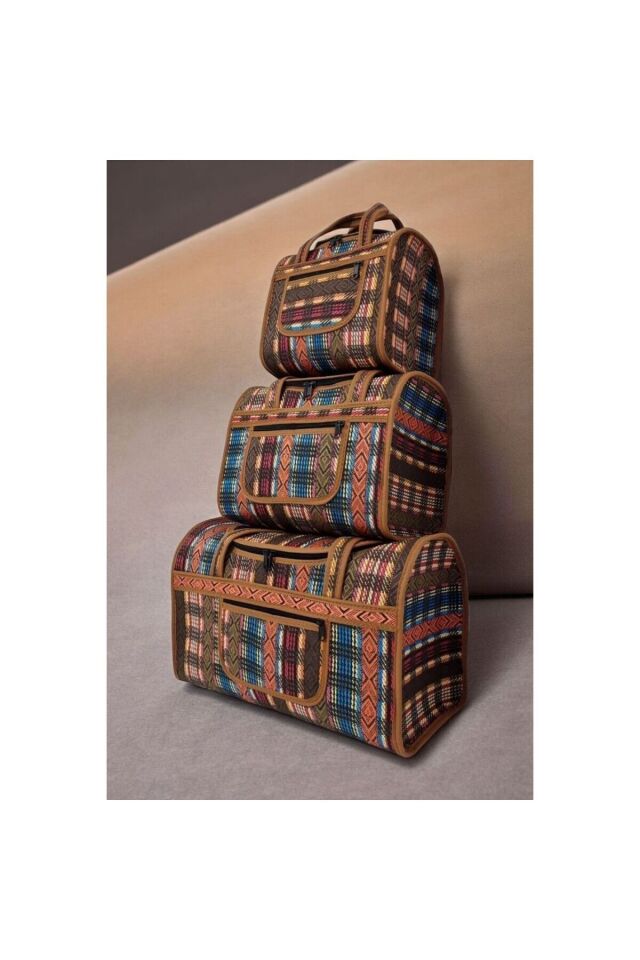 Otantik Valiz Seti Karışık XL