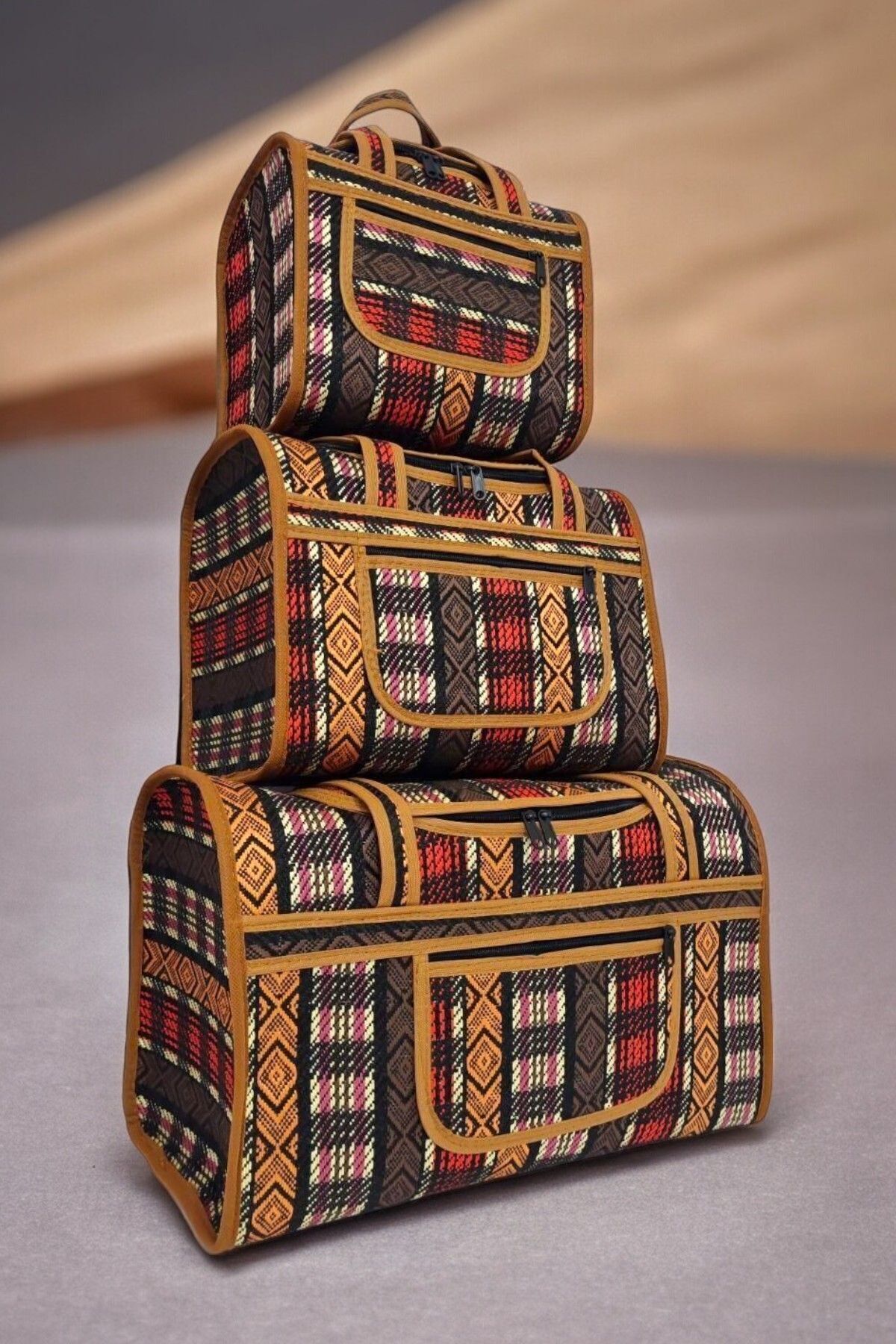 Otantik Valiz Seti Karışık XL