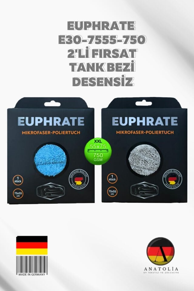 (2 ADET) EUPHRATE Alman Üretim Tank Bezi 750 Gsm ÜRÜN KODU E30-7555-750 DESENSİZ