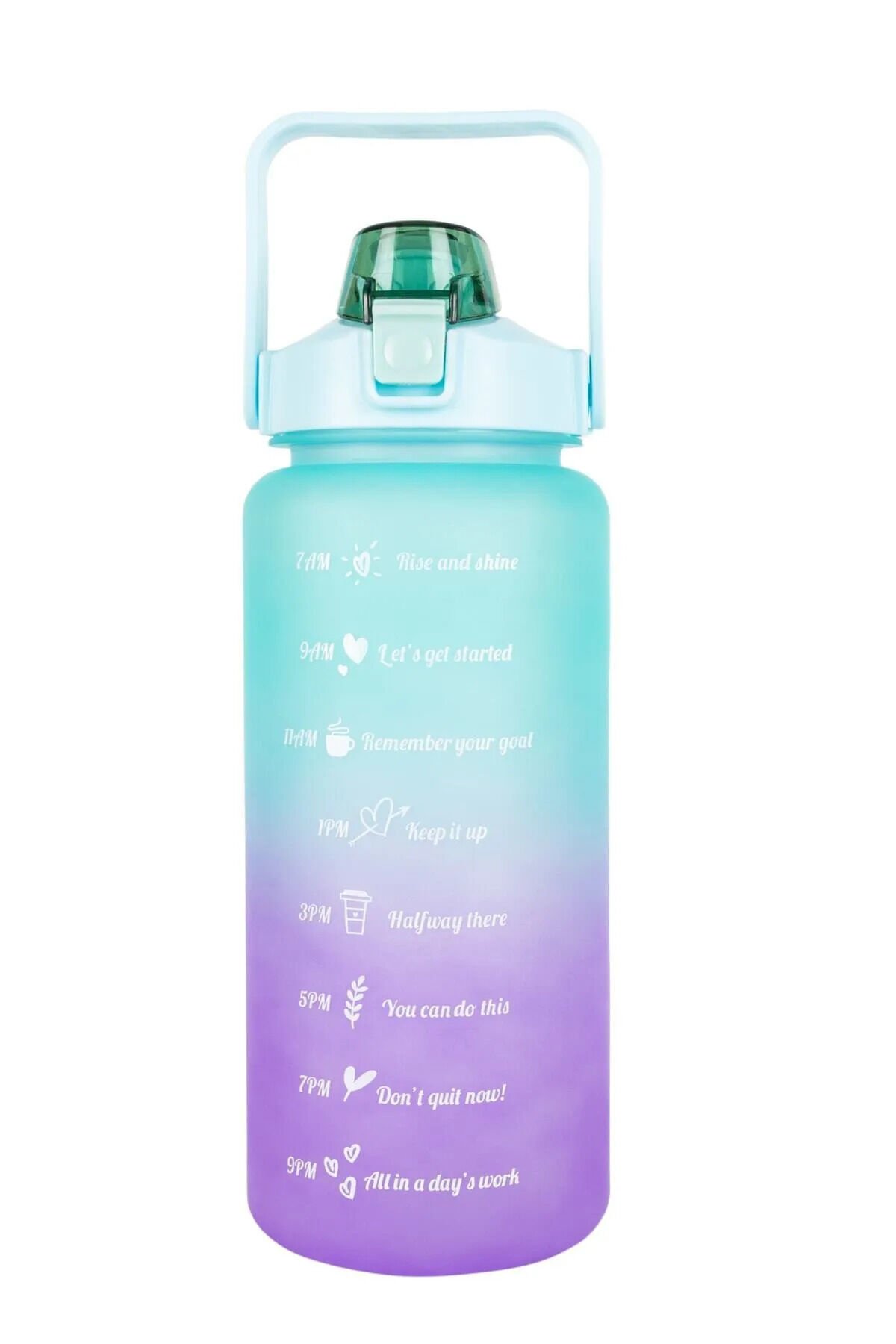 VAESKE 2 LT RENKLİ MOTİVASYON MATARA mavi-mor