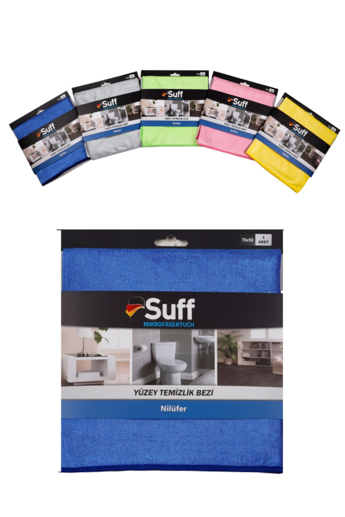 Nilüfer Mikrofiber Bez/ Düz Genel Temizlik Bezi (70x50cm)