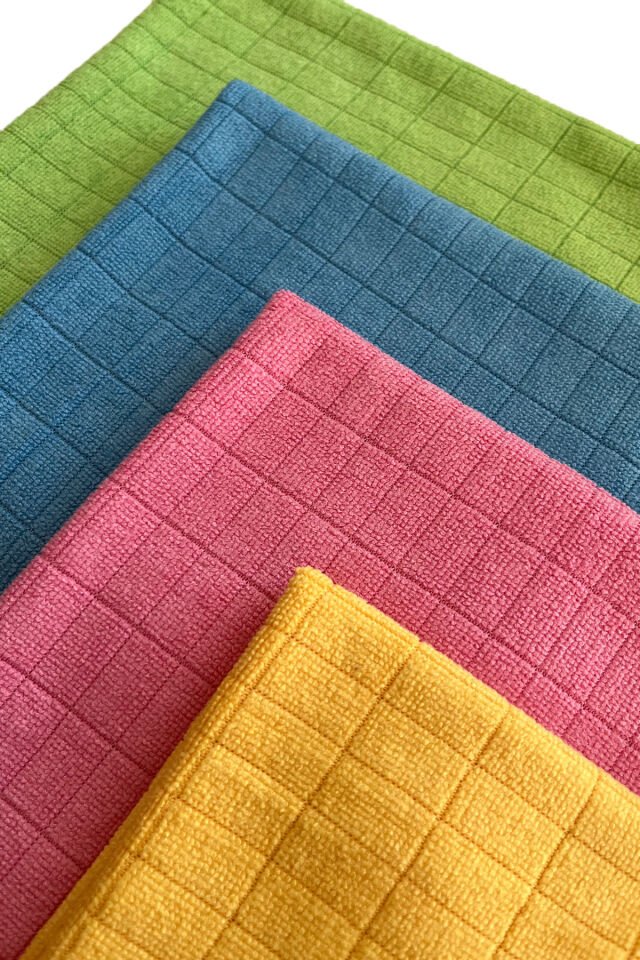 ( 3 Adet ) Mikrofiber Mutfak Temizlik Bezi 40*40 Cm Leke Tutmaz Koku Yapmaz- Mix Renk