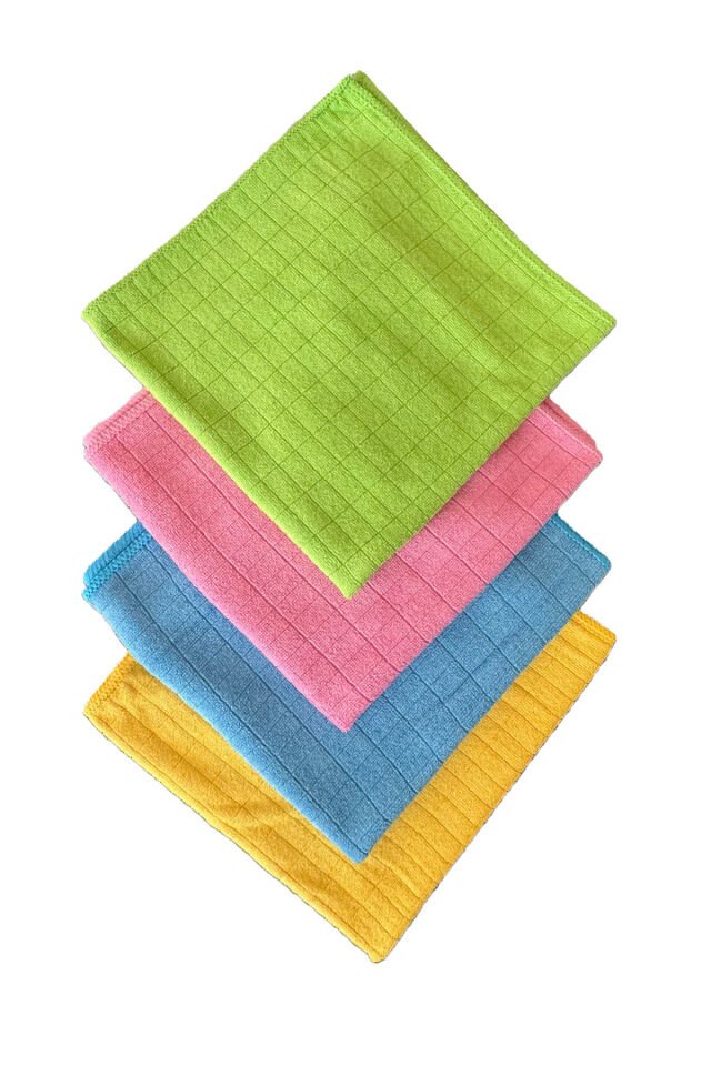 ( 3 Adet ) Mikrofiber Mutfak Temizlik Bezi 40*40 Cm Leke Tutmaz Koku Yapmaz (MİX RENK)