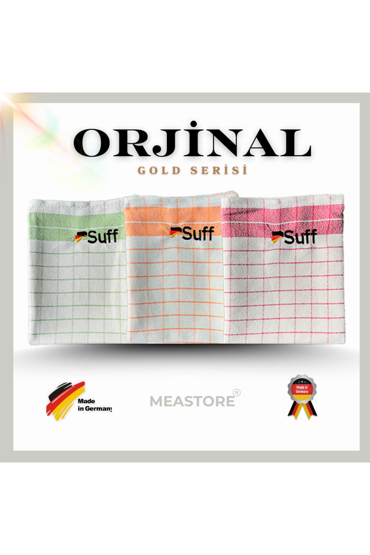 3 Adet Mikrofiber Mutfak Temizlik Bezi | GOLD SERIE | 60x40