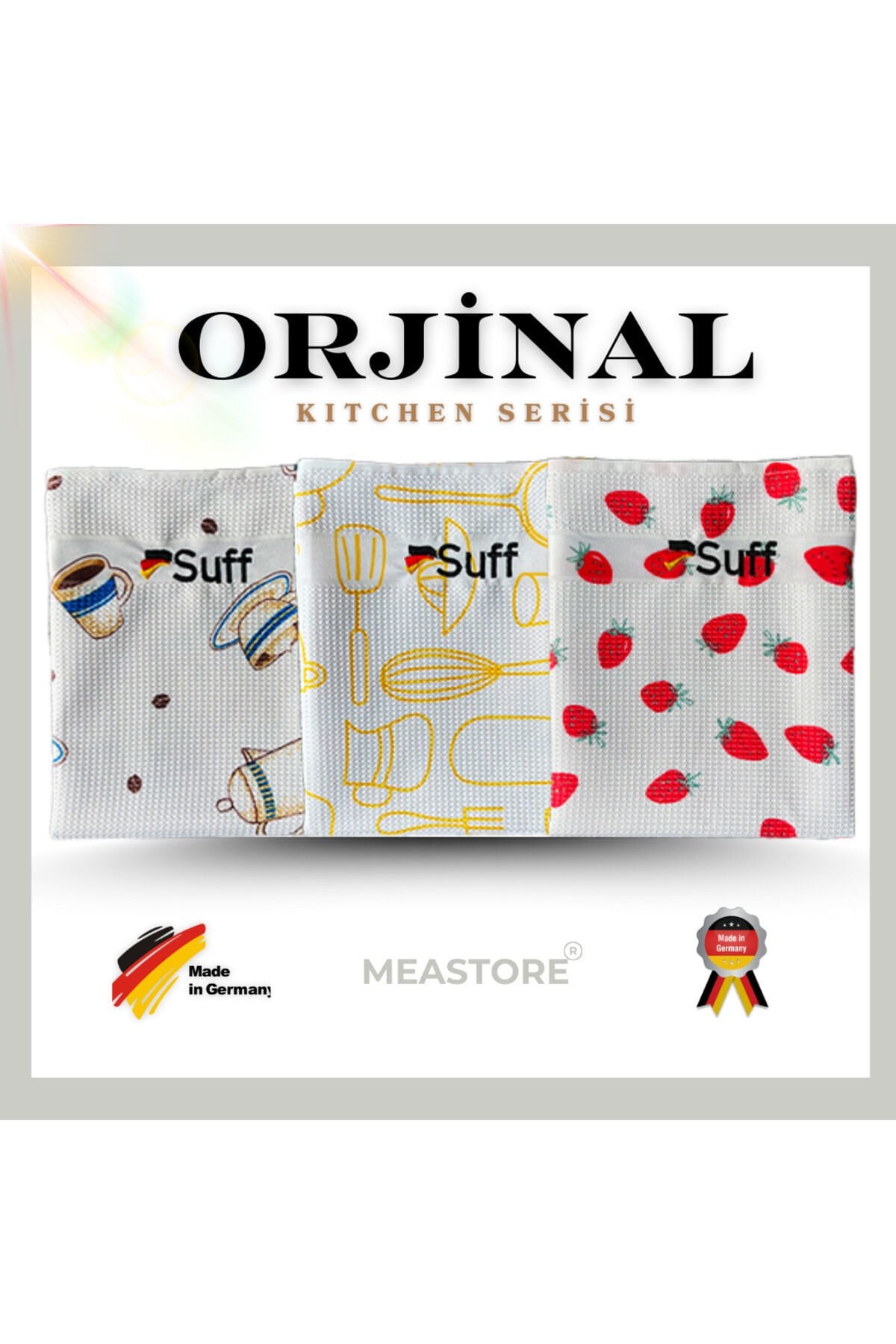 İTHAL 3LÜ MUTFAK TEMİZLİK BEZİ | KITCHEN | 40 X 60