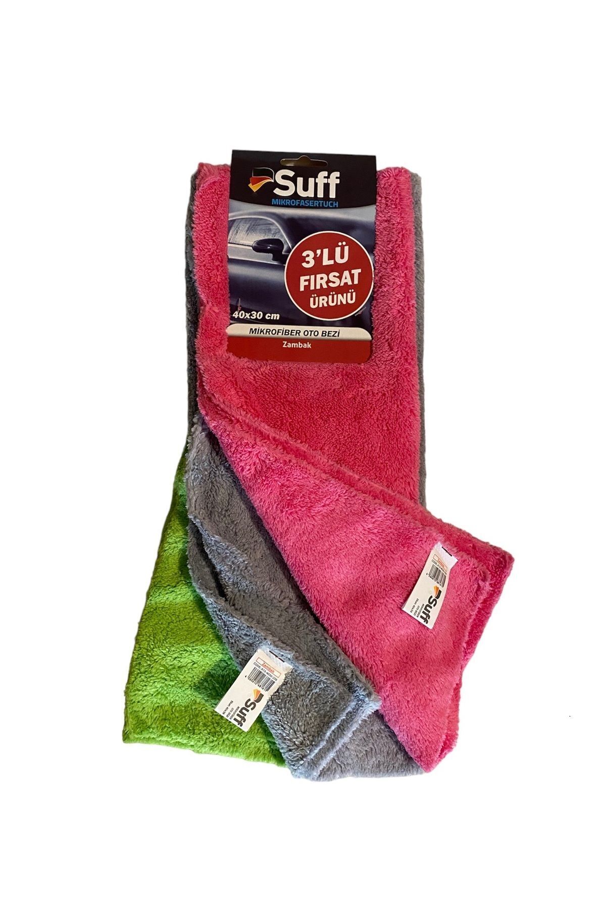 3'lü Fırsat Mikrofiber Cila Bezi (Zambak) 40x30 cm