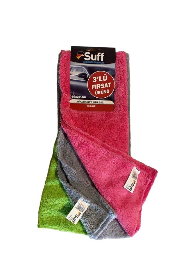 3'lü Fırsat Mikrofiber Cila Bezi (Zambak) 40x30 cm