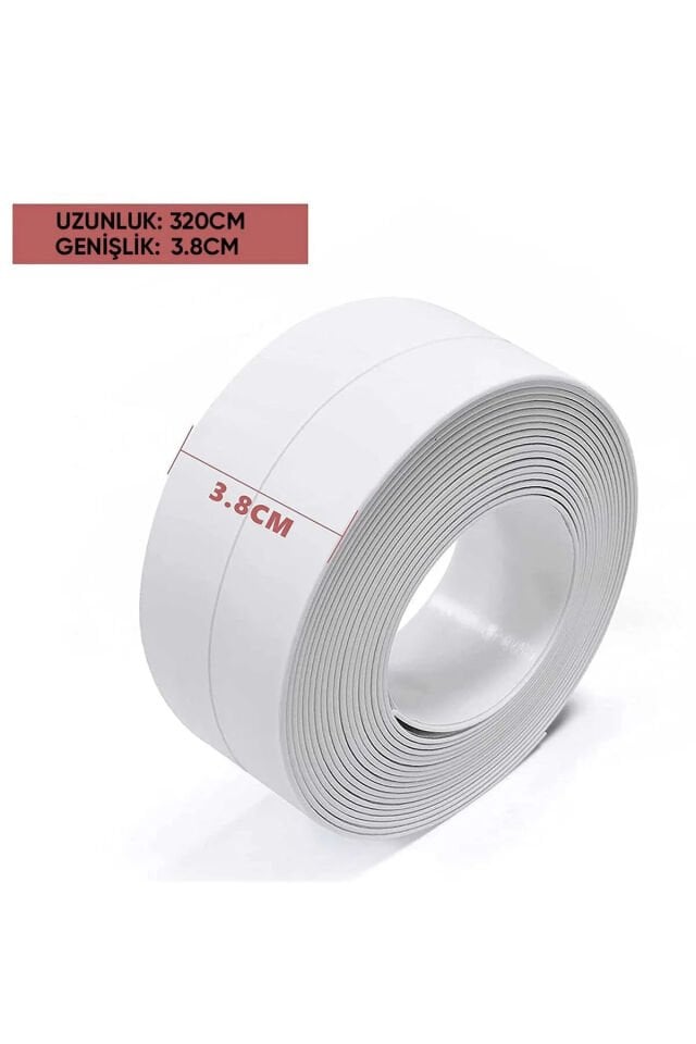 Su Sızdırmaz Geçirmez Bant Lavabo Küvet Kenar Bandı Küvet Duş 3,2 M X 38 Beyaz