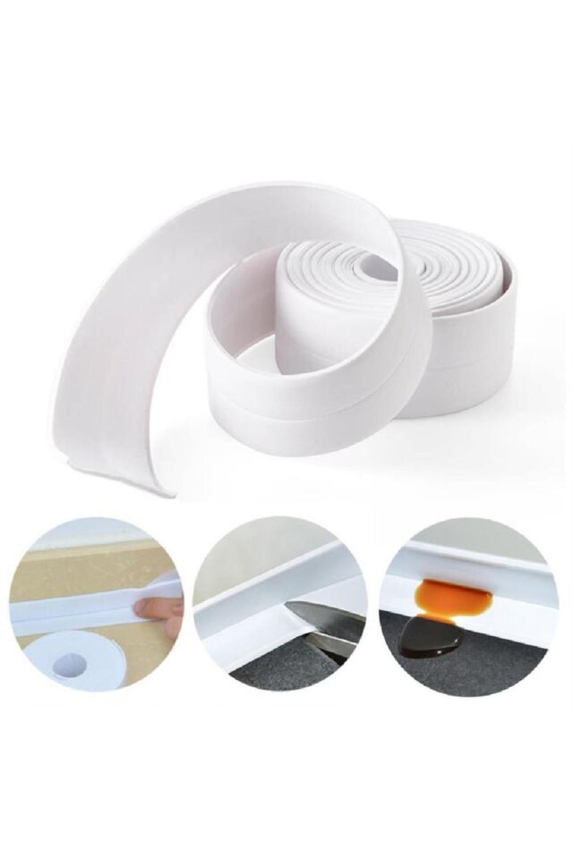 Mutfak Lavabo Klozet Duvar Duşakabin Derz Dolgu Fayans Kapatıcı 1,5 Mt Su Sızdırmaz Geçirmez Bant