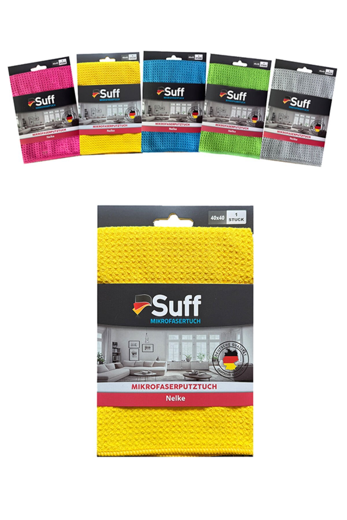 Karanfil Mikrofiber Bez/ Genel Temizlik Bezi (40X40CM)