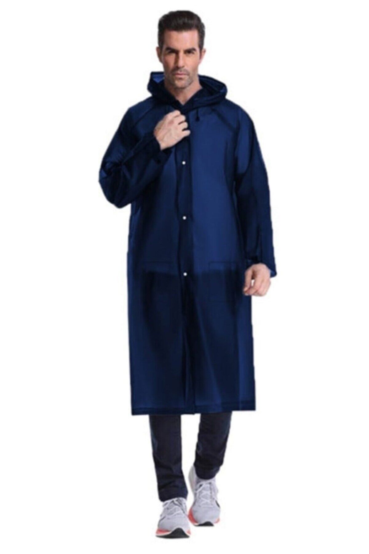 Kadın Erkek Yağmurluk Kapüşonlu Çıtçıtlı Eva Lacivert Yağmurluk Cdrc881r04 Lacivert Tek Ebat