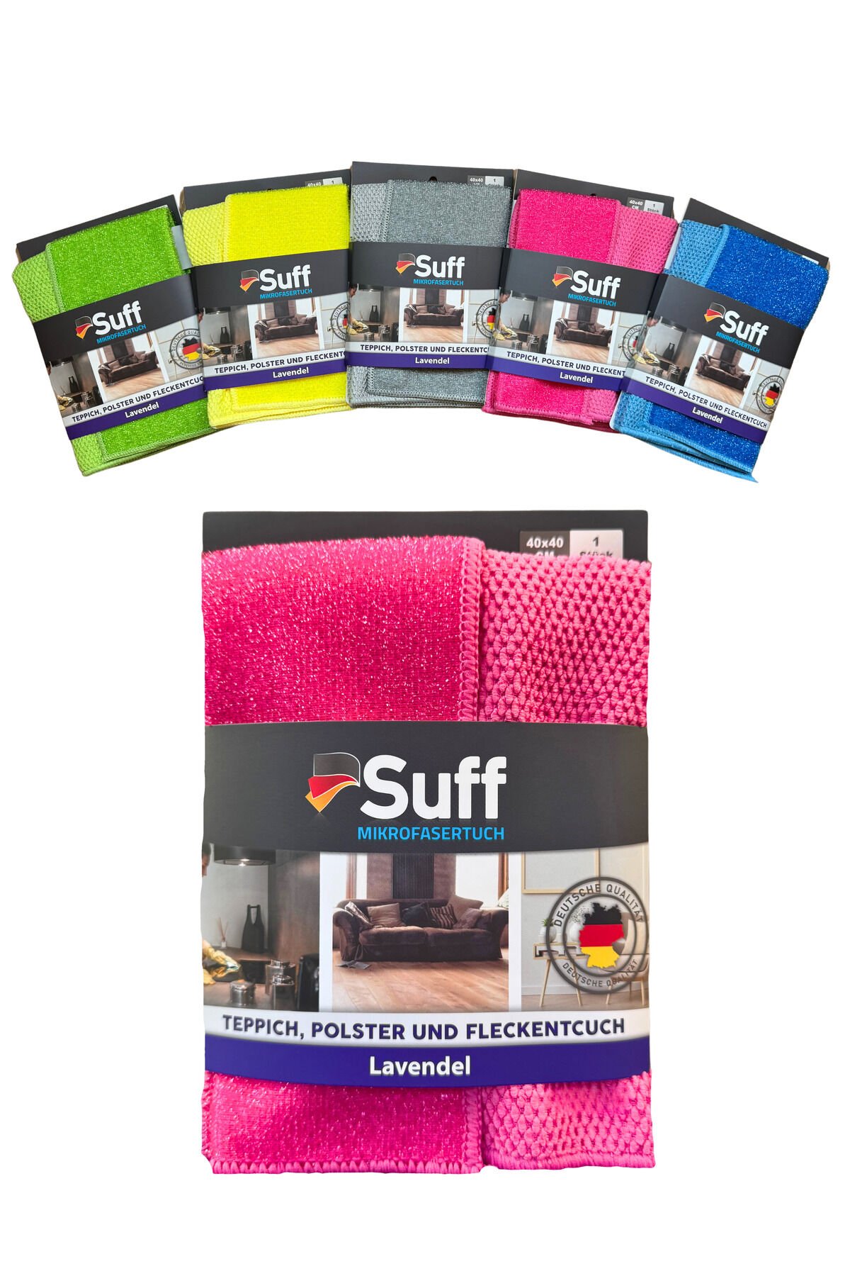 Lavanta Yoğun Tırtıklı - Telli Bez / Halı-koltuk Mikrofiber Bezi / Zor Kir Bezi (40X40CM)